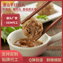 潮汕牛肉丸猪肉丸贡丸冻品OEM代工贴牌定制汕尾特产生鲜火锅食材