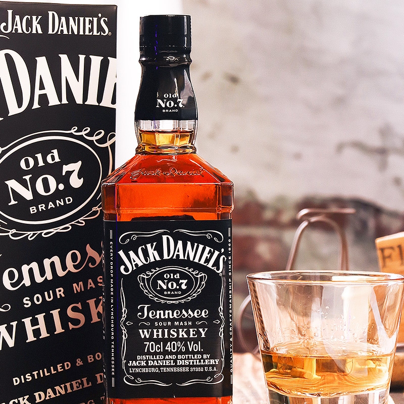 礼盒装丨美国原装杰克丹尼威士忌jackdaniels 可乐桶700ml洋酒