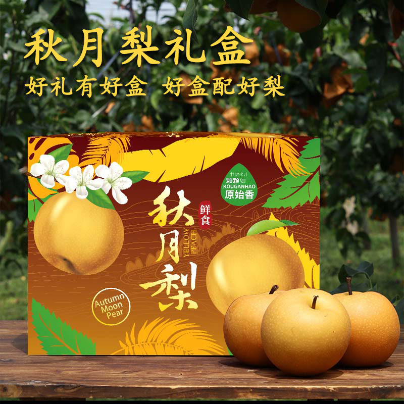 秋月梨包装盒礼盒空盒子高档翠冠梨库尔勒香梨包装箱礼品盒批发
