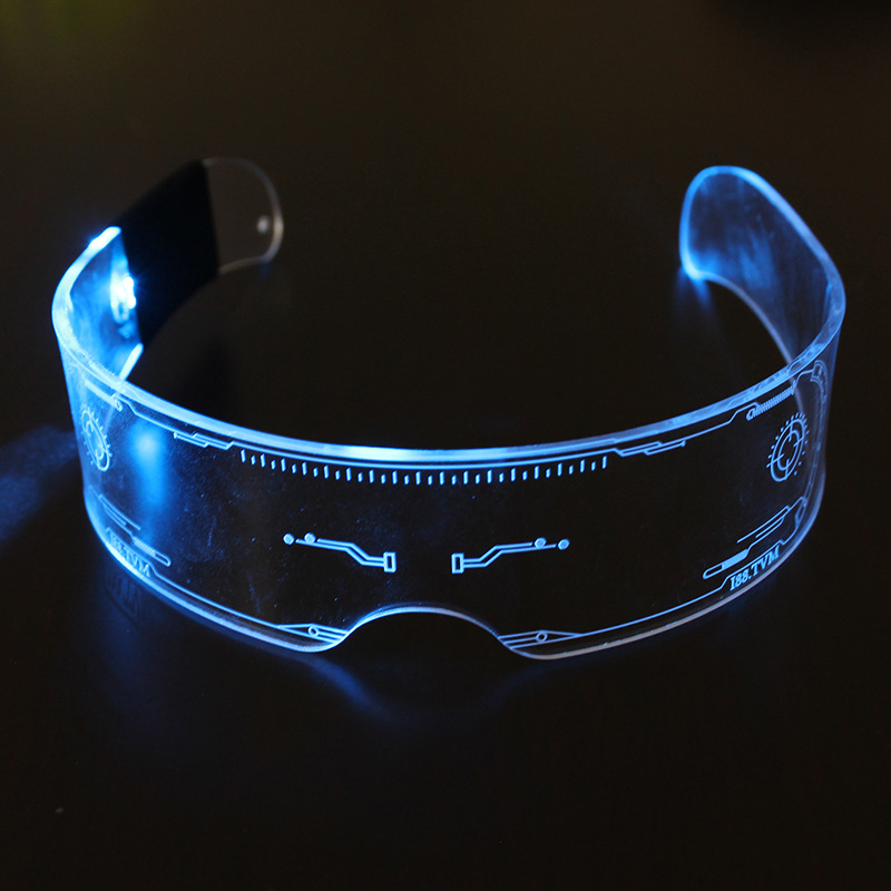 Luminous Glasses TikTok Same Style Bar Atmosphere Props Disco Jumping Technology Glasses Colorful Cool Led Goggles Glasses