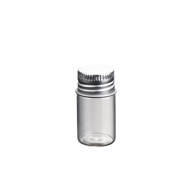 Factory Wholesale Transparent Screw Glass Bottle Packaging Multi-Specification Travel Portable Cosmetics Control Aluminum Cover Glass Bottle