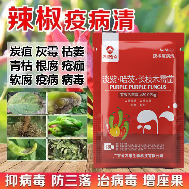 辣椒疫病清病毒病专用药炭疽小叶卷叶青枯软腐病辣椒病菌净展叶剂