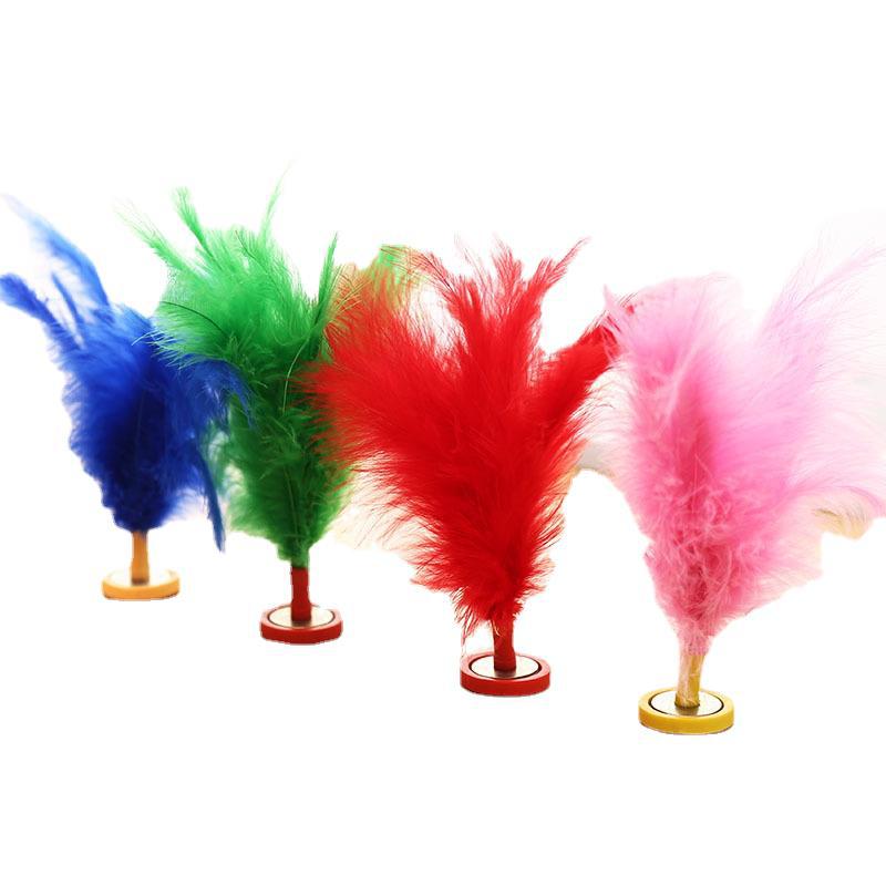 Colorful Turkey Feather Shuttlecock Kindergarten Fitness Gift Children Outdoor Shuttlecock Primary School Student Sports Competition Key