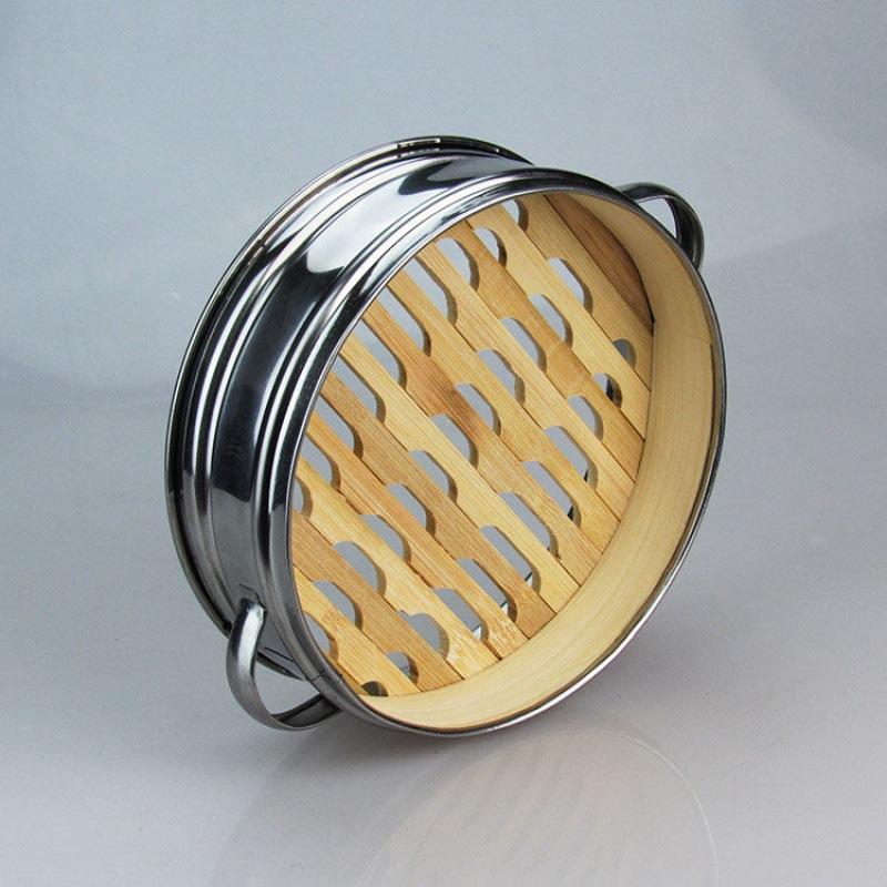 蒸笼竹制家用包子馒头蒸架小蒸笼不锈钢蒸锅笼屉小笼包蒸格商用大