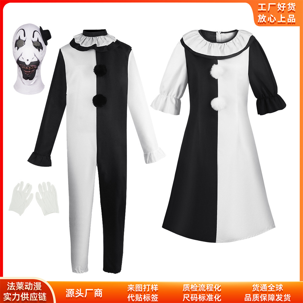 断魂小丑cos服 万圣节恐怖角色扮演小丑cosplay服装