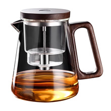 2024新款按压式茶水分离茶具飘逸杯泡茶壶耐热玻璃家用沏茶飘逸壶