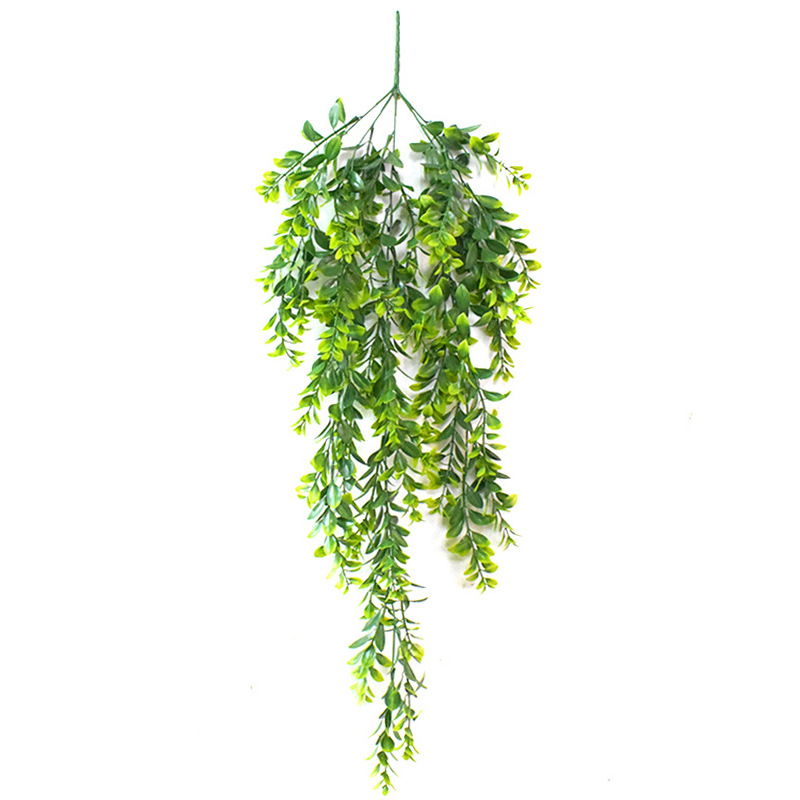 Cross-Border Simulation Wall Hanging Artificial Hanging 5-Fork Multi-Leaf Grass Simulation Plant Vine Leaves Simulated Plants Home Decoration