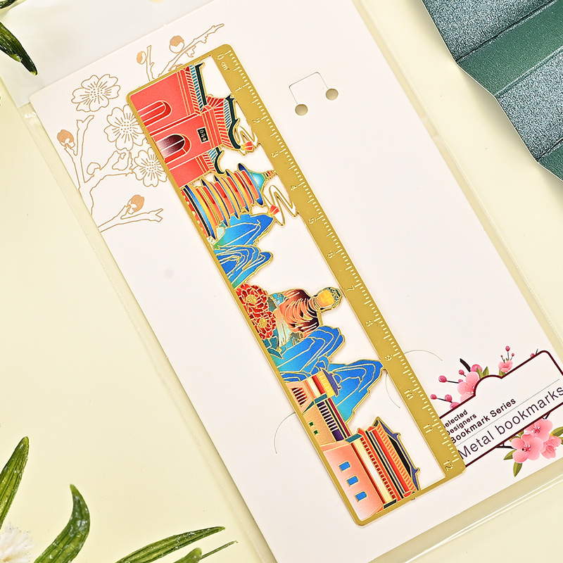City Bookmark Wholesale Henan Scenic Area Hollow Metal Bookmark Chinese Style Cultural and Creative Teacher's Day Campus Gift Set