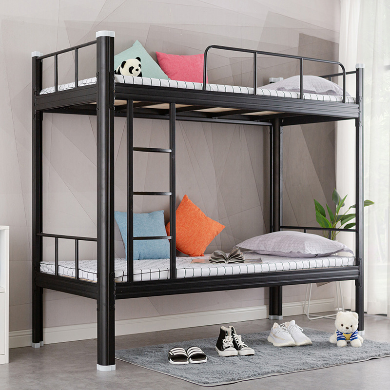 加厚上下铺铁架床 学生宿舍工地员工型材床 公寓单双层组合铁艺床