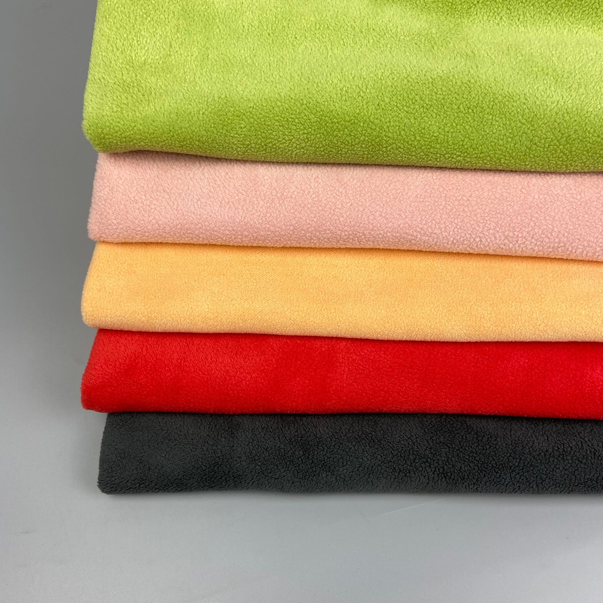 素色奥粒绒全涤 打底衫布料 童装休闲服家居服绒布