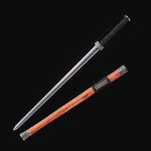 厂家批发龙泉市刀剑 酸枝木纯铜花纹钢 中式传统宝剑一体长短剑