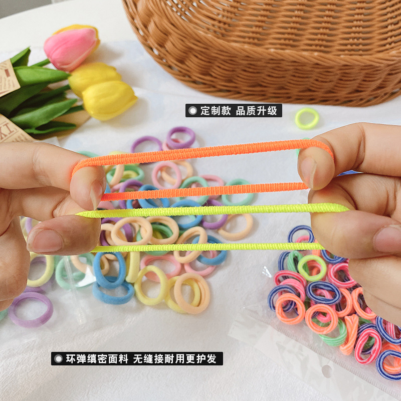 Children's Rubber Band Does Not Hurt Hair Elastic Hair Rope Female Hair Rope Girl Rubber Band Small Rubber Band Tie Hair Baby Hair Ring