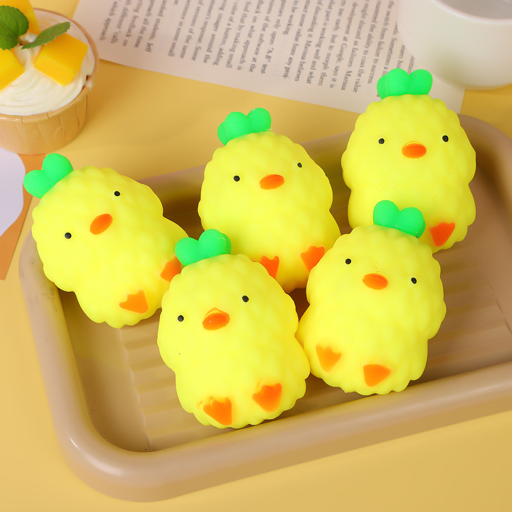 可爱卡通菠萝鸭捏捏乐解压玩具儿童节小礼品生日礼物面粉捏捏玩具