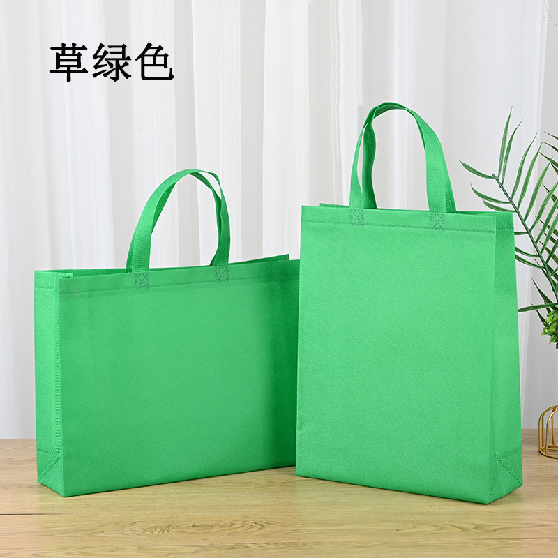 In Stock Nonwoven Fabric Bag Wholesale Film Packaging Bags Advertising Takeaway Packing Bag Portable Shopping Bag Custom Logo