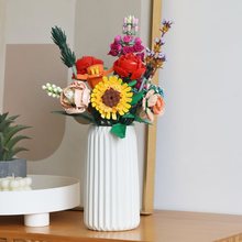 积木花束郁金香陶瓷花瓶ins风高颜值客厅插花摆件向日葵冬青鲜花