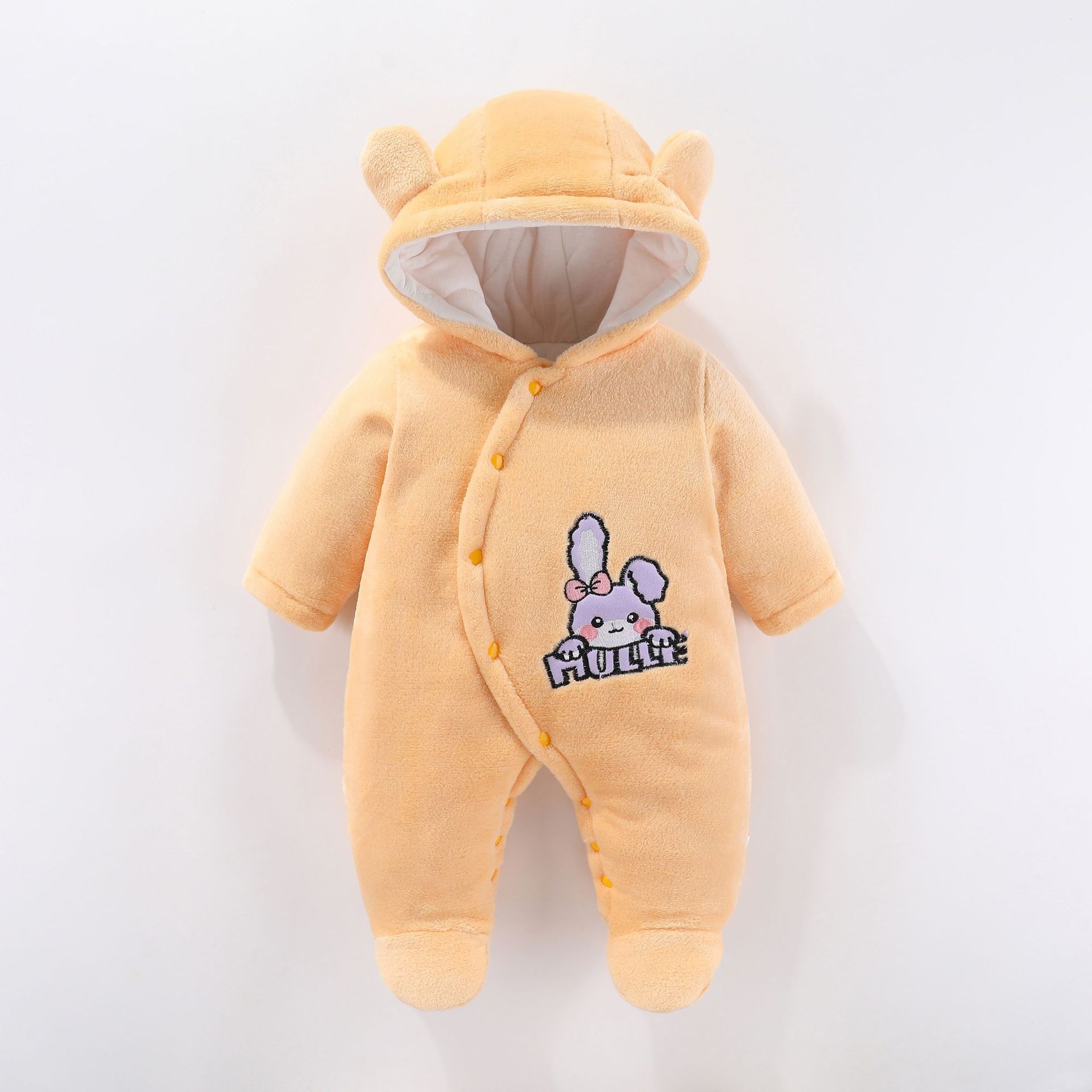 Baby Clothes Autumn and Winter Clothes Baby Jumpsuits Holding Clothes One Year Old Going out Winter Clothes Super Cute Internet Celebrity Thickened Crawling Suit