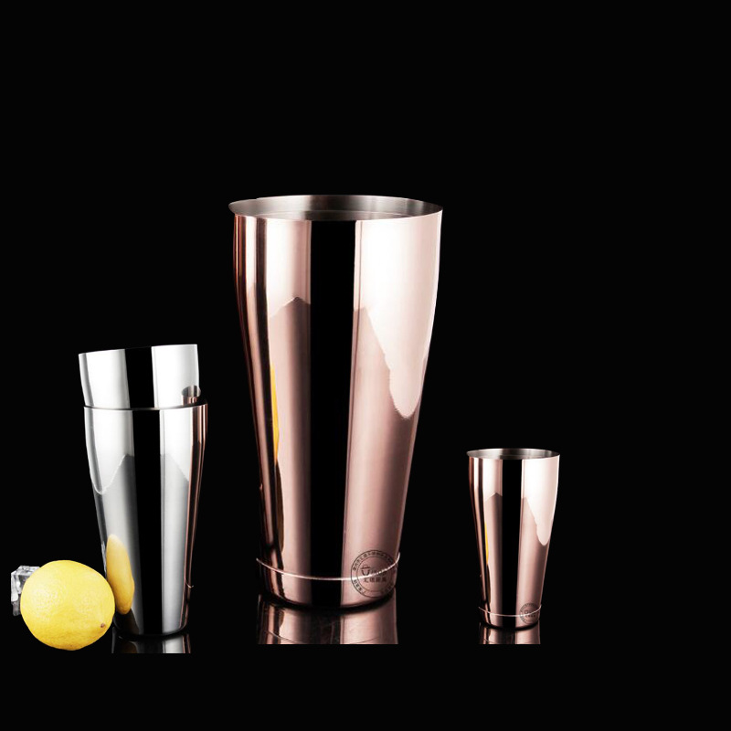 304不锈钢刻字波士顿厅杯调酒器美式摇酒壶雪克杯酒吧器皿 出口