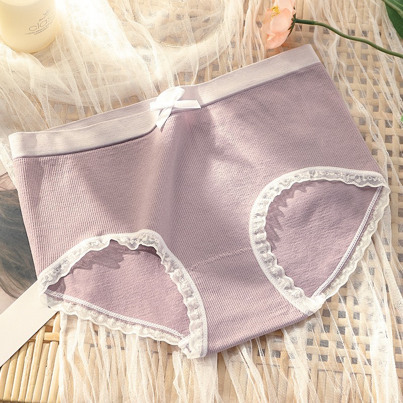 Women's Underwear Cotton Mid Waist Seamless Underwear Four Seasons Graphene Breathable Japanese Girl Briefs Wholesale