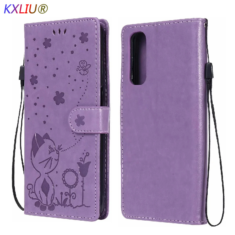 适用opporeno5压花猫蜜蜂皮套手机套realmec12创意翻盖