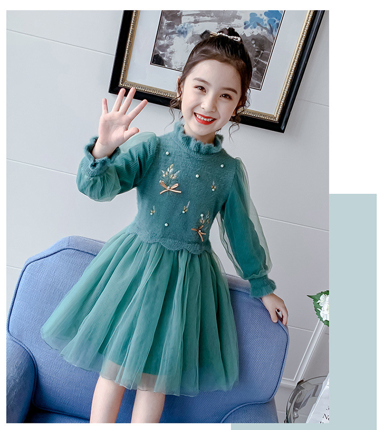 女童秋装新款毛衣裙秋儿童裙子冬装洋气冬裙公主裙秋冬