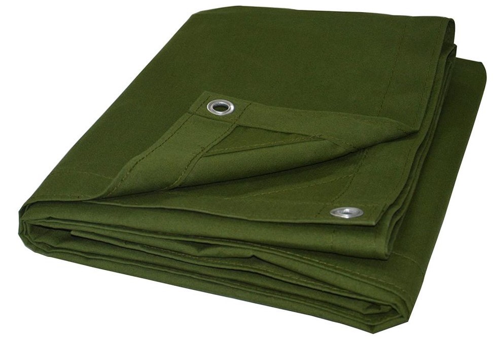 亚马逊帆布卡车货场船用罩盖布雨布油布加厚军绿色有机硅盖布厂家