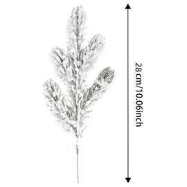 跨境仿真5叉植绒松针圣诞装饰圣诞树插花配件人造PE松柏花材布景