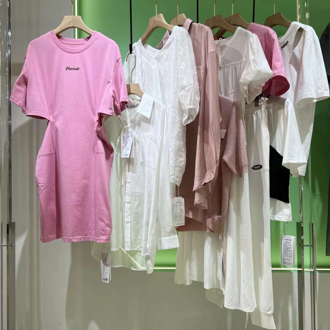 杭州四季青服装女装高档撤柜夏装清货剪标芮范品牌女装批发拿货