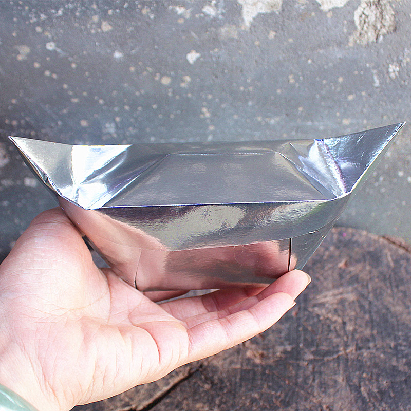 包邮特大号银元宝半成品银箔纸折叠元宝家用寺庙祈福还愿烧纸纸品