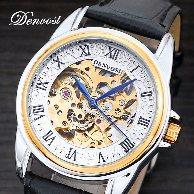 Danfu Automatic Mechanical Watch Men‘s Mechanical Watch Hollow Luminous Men‘s High-End Watch Factory Wholesale Customization