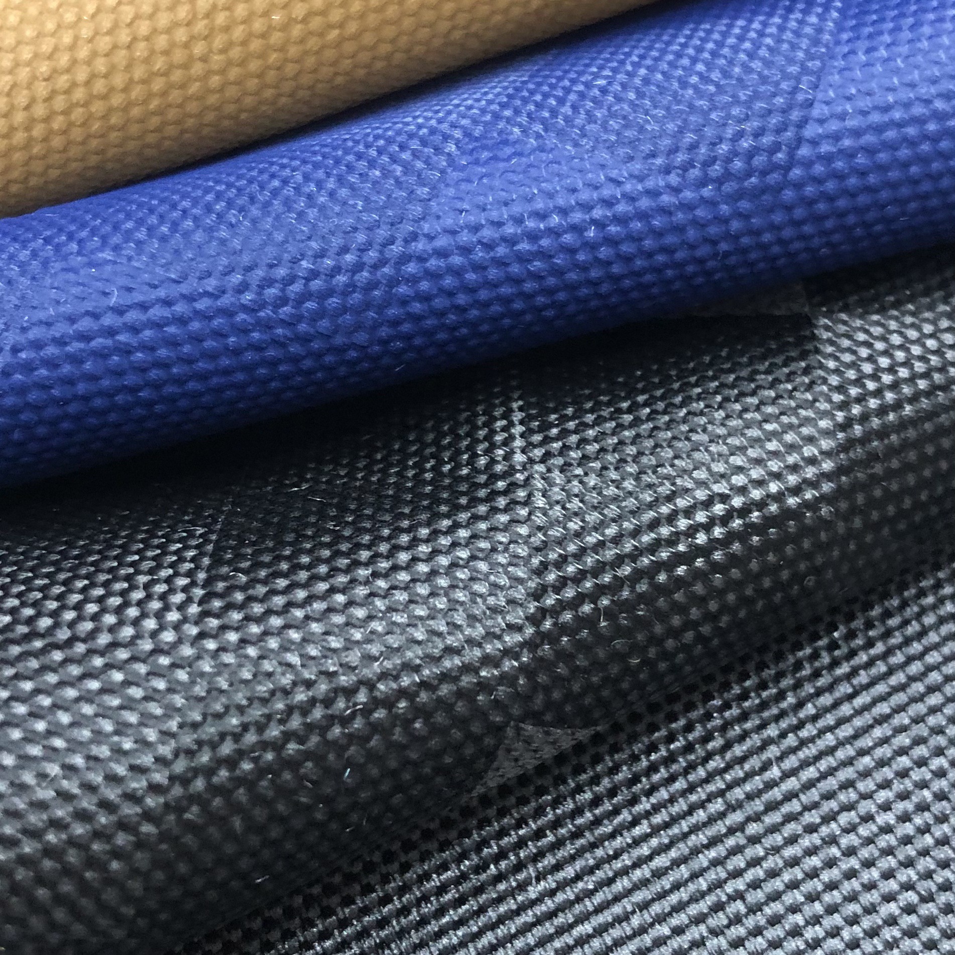 1200d皮膜格子点子离型纸胶底做面涤纶牛津布料箱包手袋户外面料