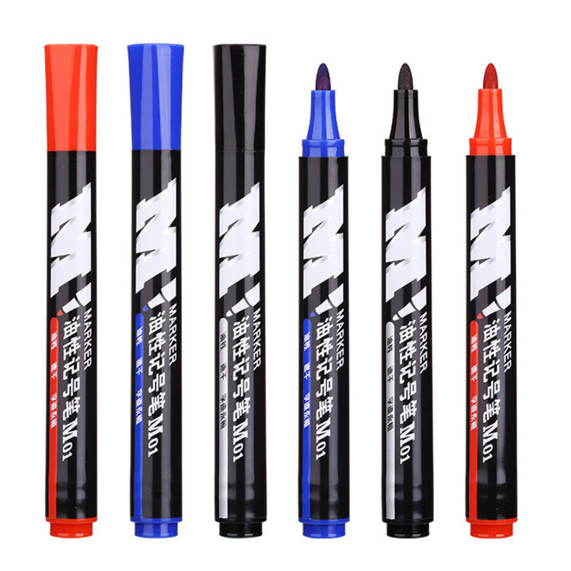 Chenguang Marking Pen Thick Black Mark Pen Waterproof Logistics Express Pen Wholesale Single Head Marker Y2204