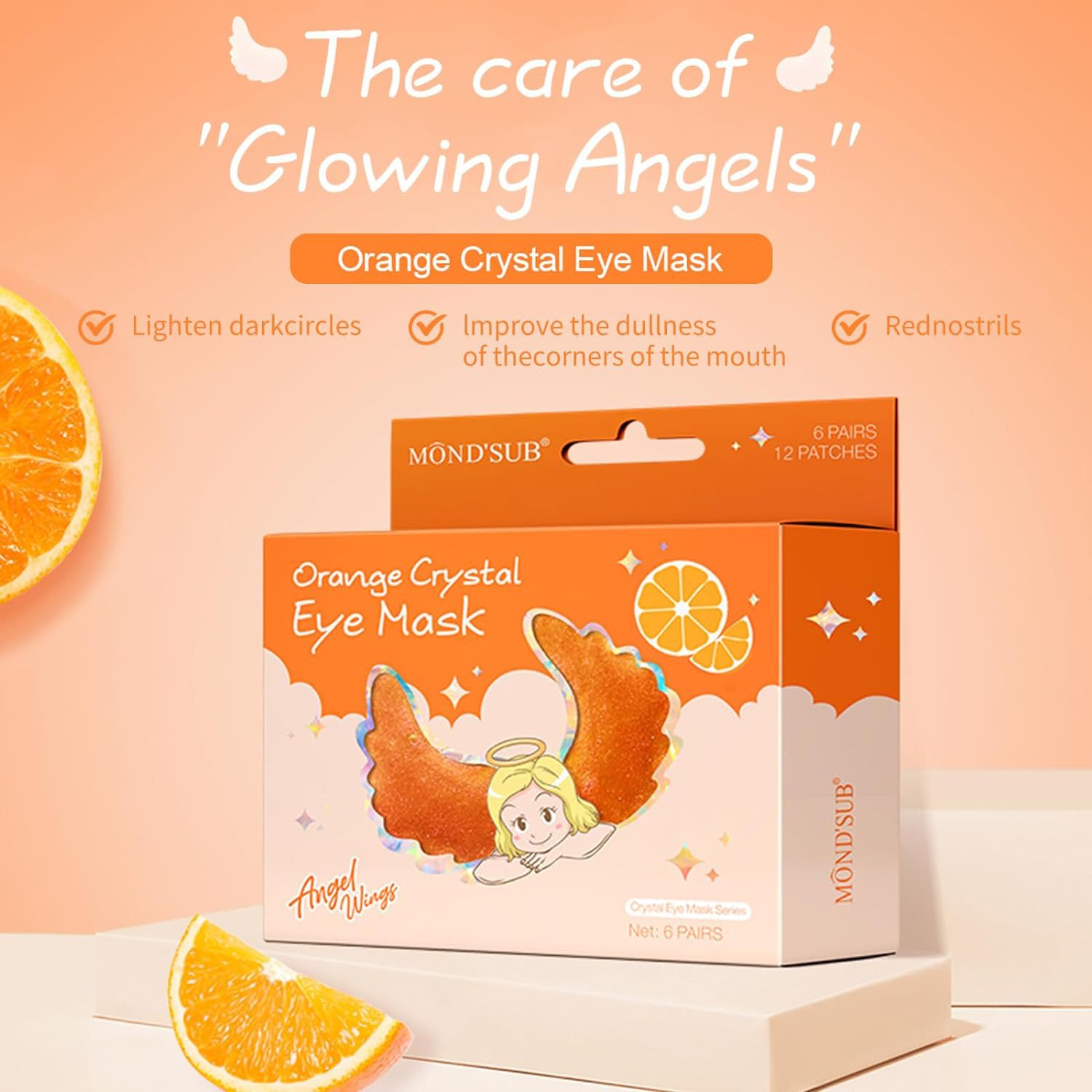 mondsub跨境水果眼贴膜补水保湿眼部护理水晶眼膜眼贴片批发厂销