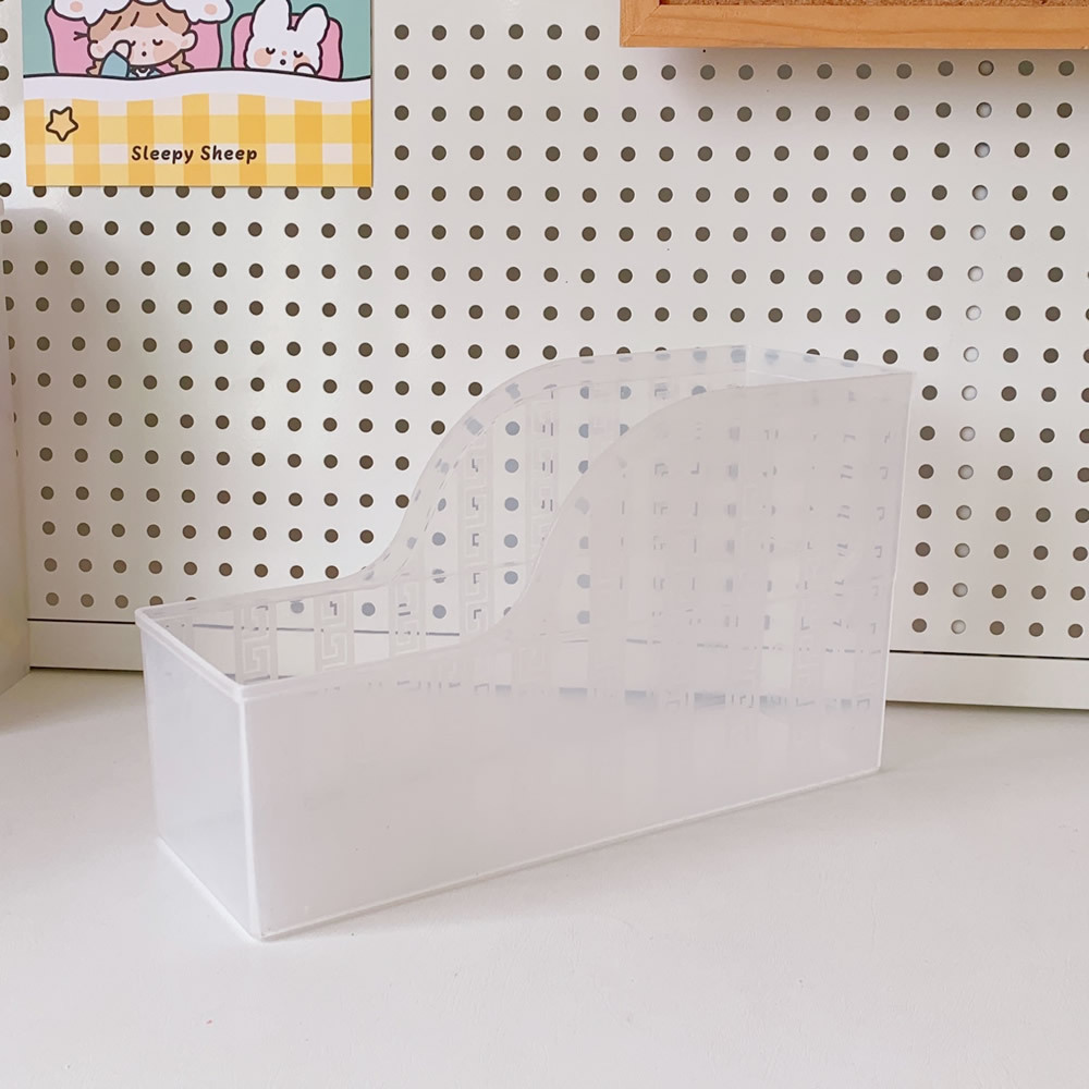 Transparent Ins Book Stand Internet Celebrity Large Capacity Student Desktop Book Bookshelf Multifunctional Cosmetics Storage Box Storage