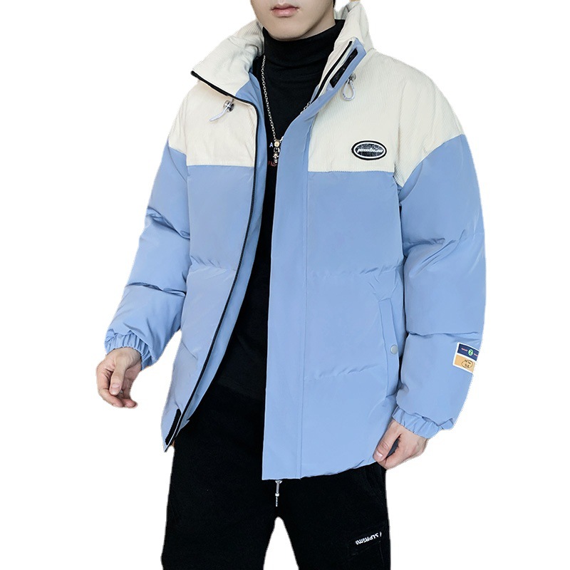 Cotton-Padded Coat Men's 2023 New Autumn and Winter Fleece-Lined Thickened Cotton Clothing Cotton-Padded Jacket Menswear Fashion Brand Winter Clothes Cotton-Padded Coat Jacket