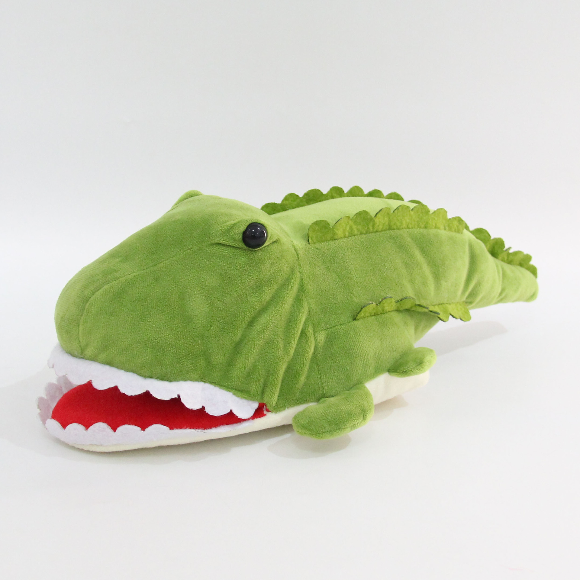 新款创意动漫周边鳄鱼毛绒公仔手偶亲子游戏互动可爱布偶手套礼品