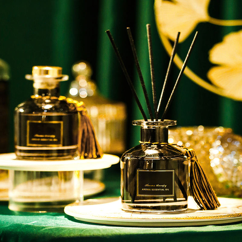 酒店香氛香格里拉无火藤条黑色香薰礼盒天然植物萃取香薰精油摆件