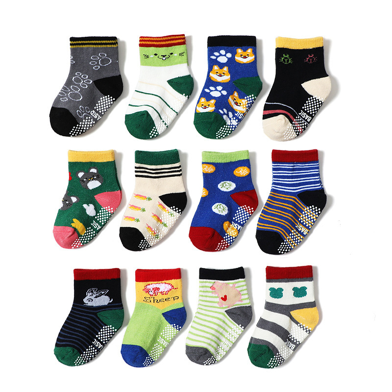 2023 Spring and Summer New Amazon Cartoon Children's Socks Non-Slip Floor Socks Boys Toddler Socks in Stock Wholesale