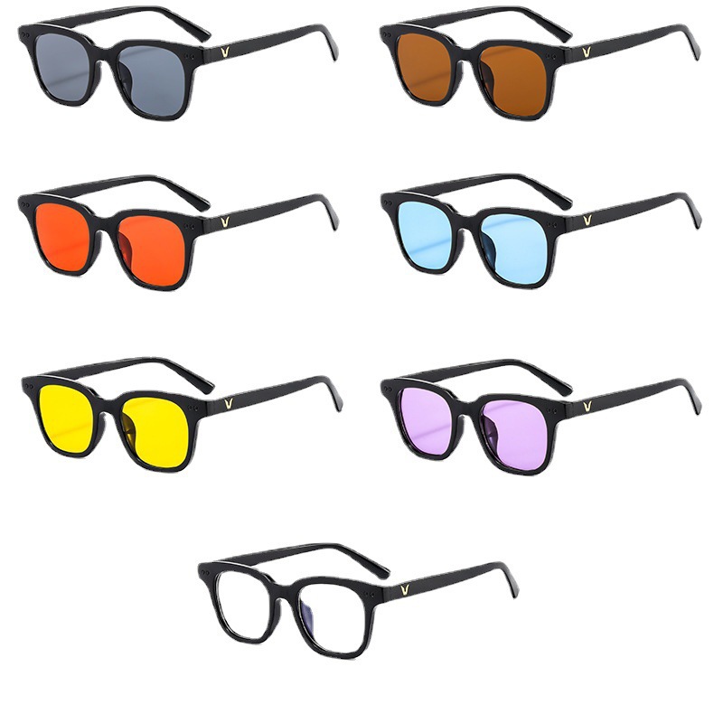 Korean Style New Sunglasses Fashionable Square Small Frame Sunglasses Korean Star Quan Zhilong Uv-Proof Same Glasses