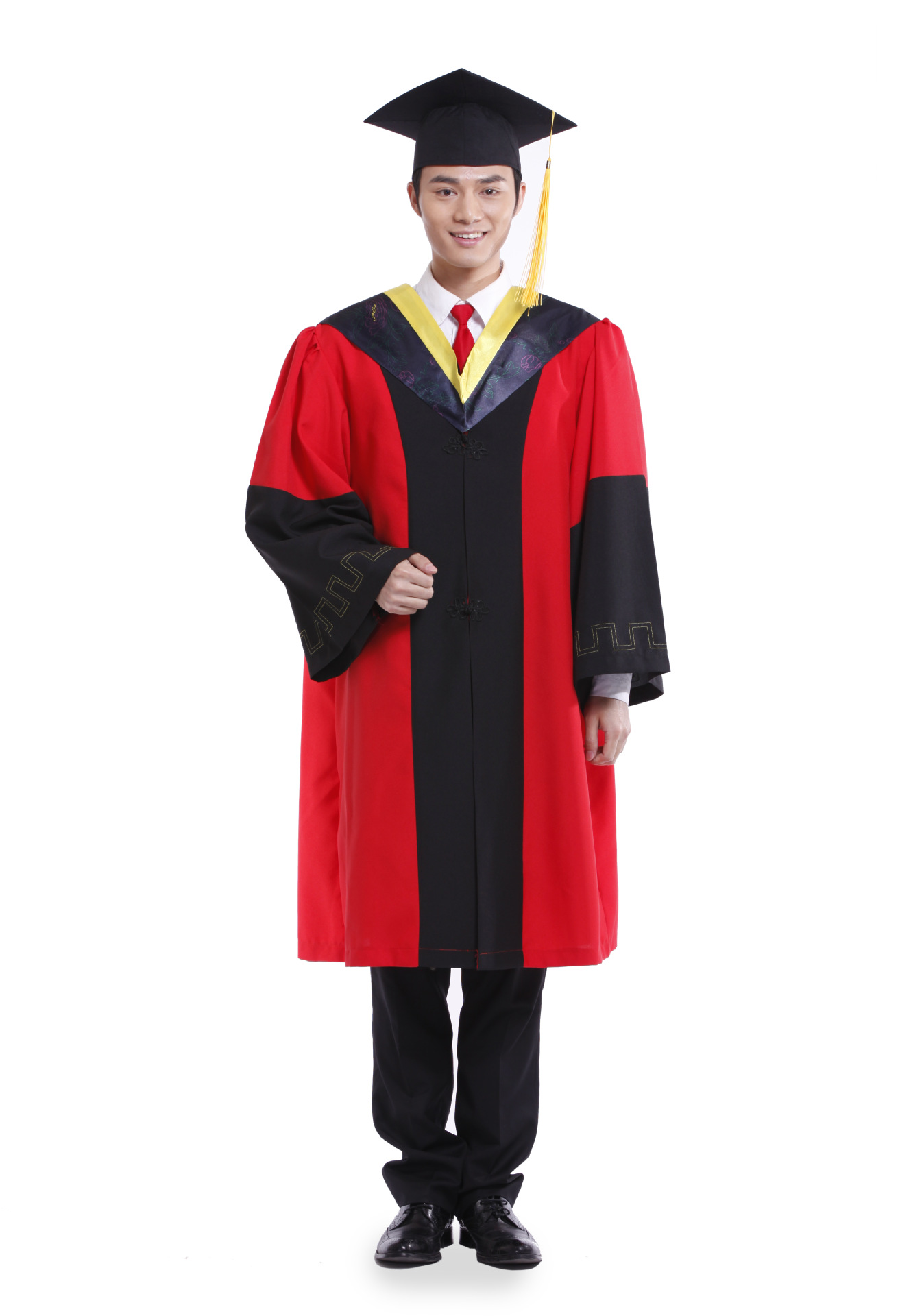 包邮导师服 学士服学位服硕士服博士服院长服学士帽垂布