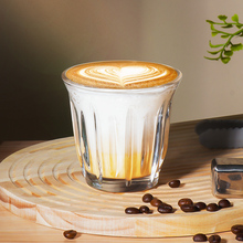 QG4D咖啡杯子透明玻璃杯美式咖啡杯ins风简约复古法式拿