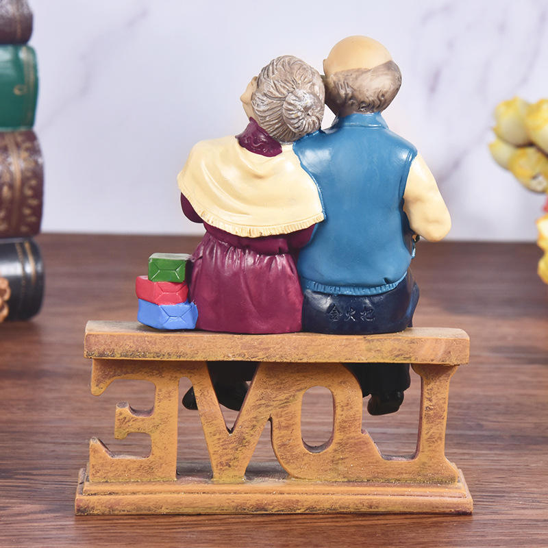 金婚银婚结婚周年纪念品创意家居摆件送父母亲节礼物树脂装饰品