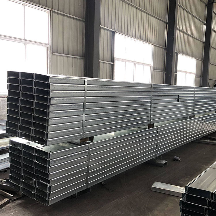天津现货批发吊顶用c型钢 镀锌轻钢龙骨 q235b火车站用镀锌檩条