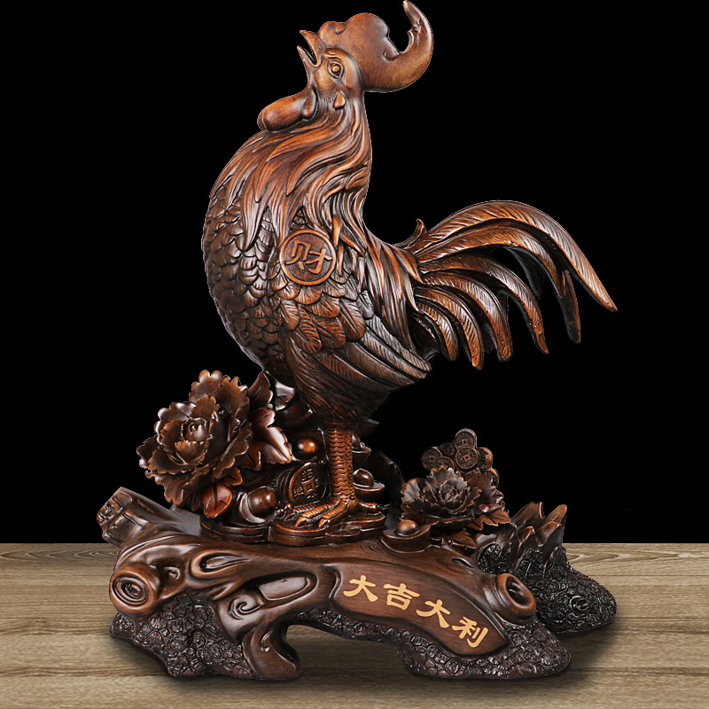 招财金鸡摆件大吉大利客厅电视柜办公室风水摆设开业礼品工厂批发