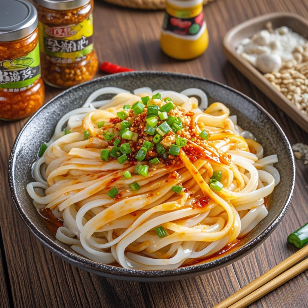 秦圣陕西汉中米皮免煮即食秦镇特产小吃袋装速食宽凉皮热面皮西安