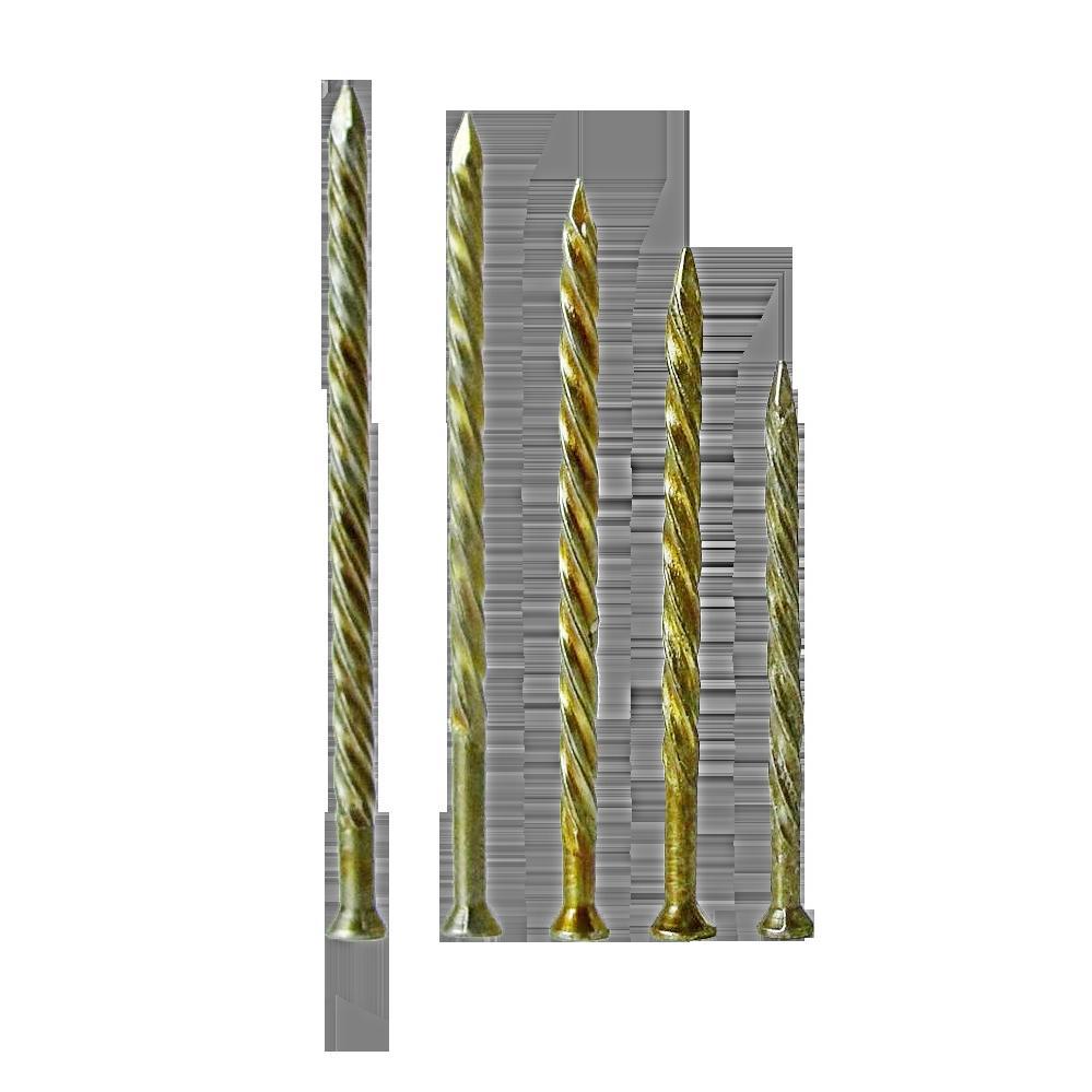 地板钉黄锌防松搓丝麻花钉托盘环纹钉螺纹龙骨钉铁钉木工钉子盒装