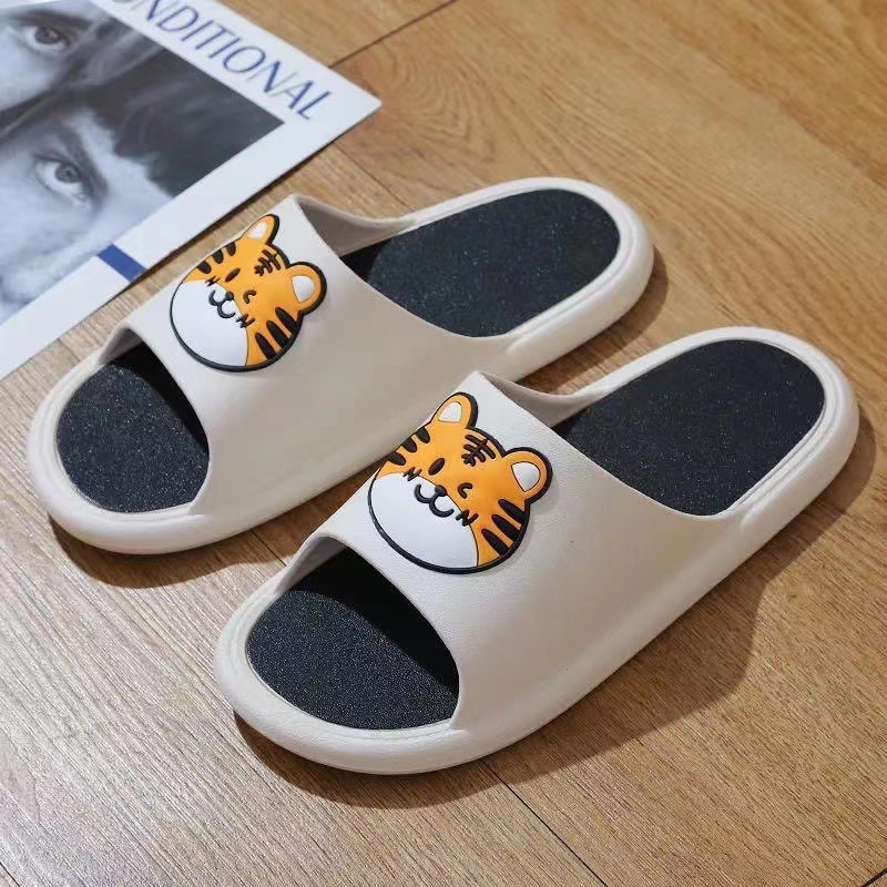 Side Bear Slippers Female Summer Side Bear Poop Feeling Sandals Cartoon Cute Home Mop Student Couples Flip-Flops