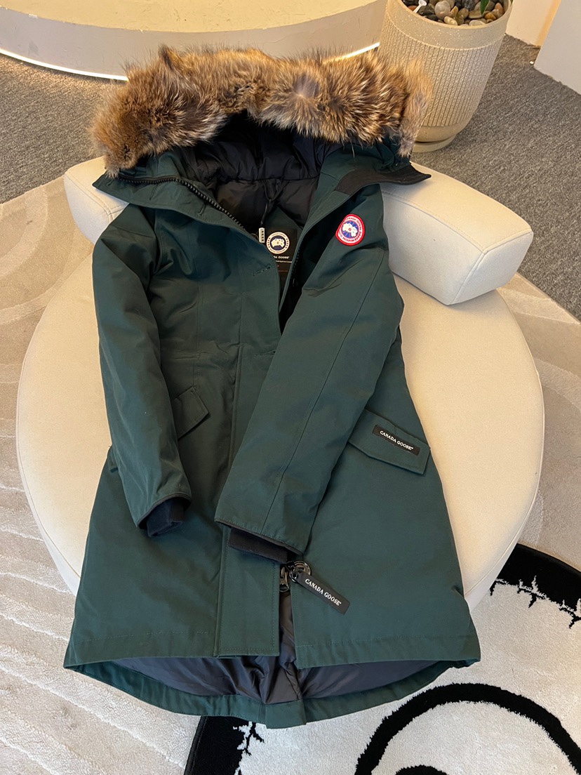 羽绒服 加拿大派克大衣大鹅毛领带帽羽绒服-阿里巴巴