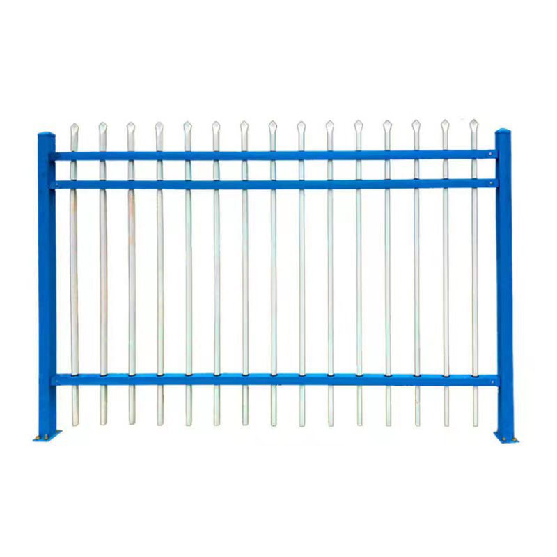 厂家销售顶部尖枪式铁艺护栏围墙阳台隔离栏草坪热镀锌锌钢护栏