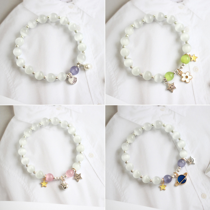 korean style ins style niche crystal opal constellation bracelet female girlfriends bracelet student gift wholesale