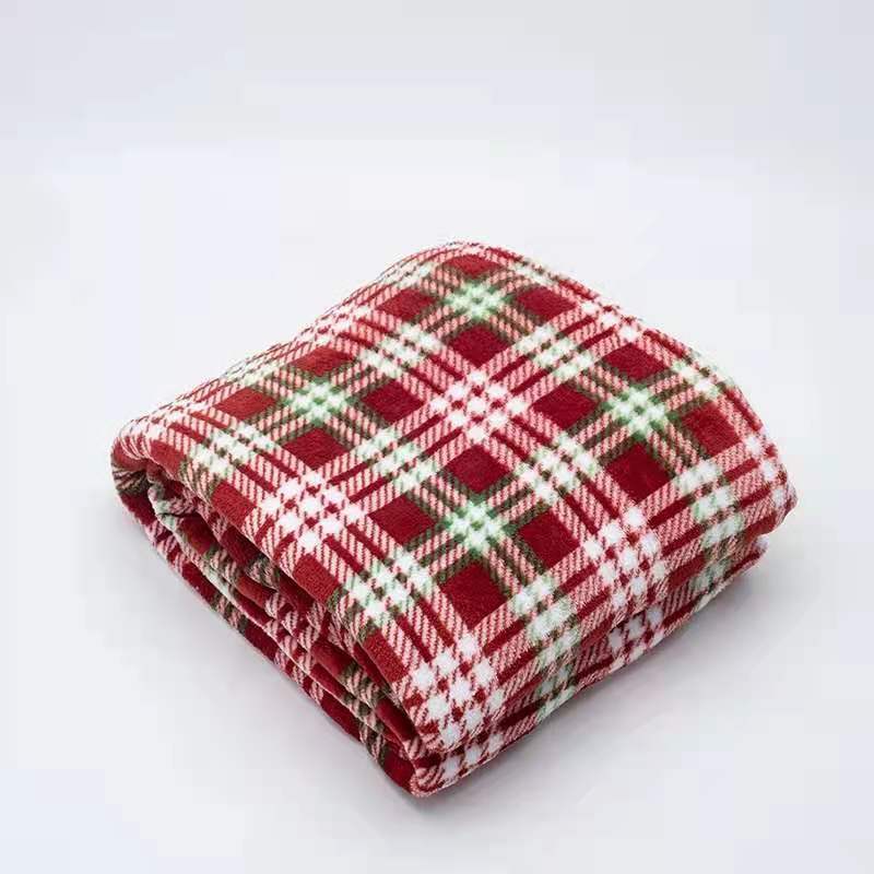 圣诞毛毯法兰绒毯子冬季单人办公室午休空调珊瑚绒午睡毯blankets